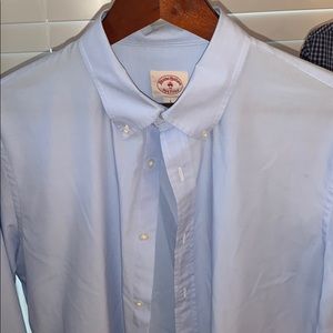 Brooks brothers red fleece size L pale blue shirt